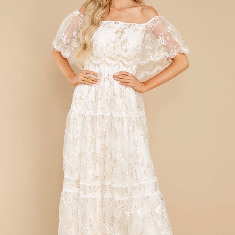 Off the shoulder maxi dress
